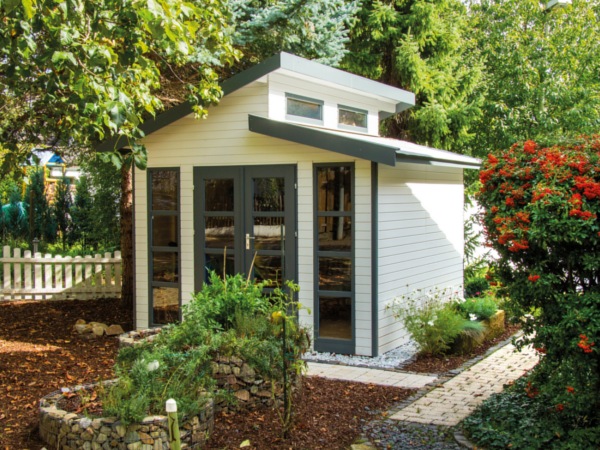 Elementhaus Doppelpultdach Gartenhaus